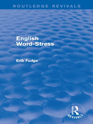 cover image of English Word-Stress
